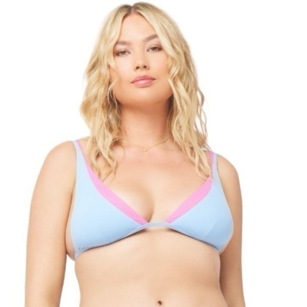 L*Space Finneas Top Light Blue & Pink Style CBFIT22 ABG Size Large‎ NWT
